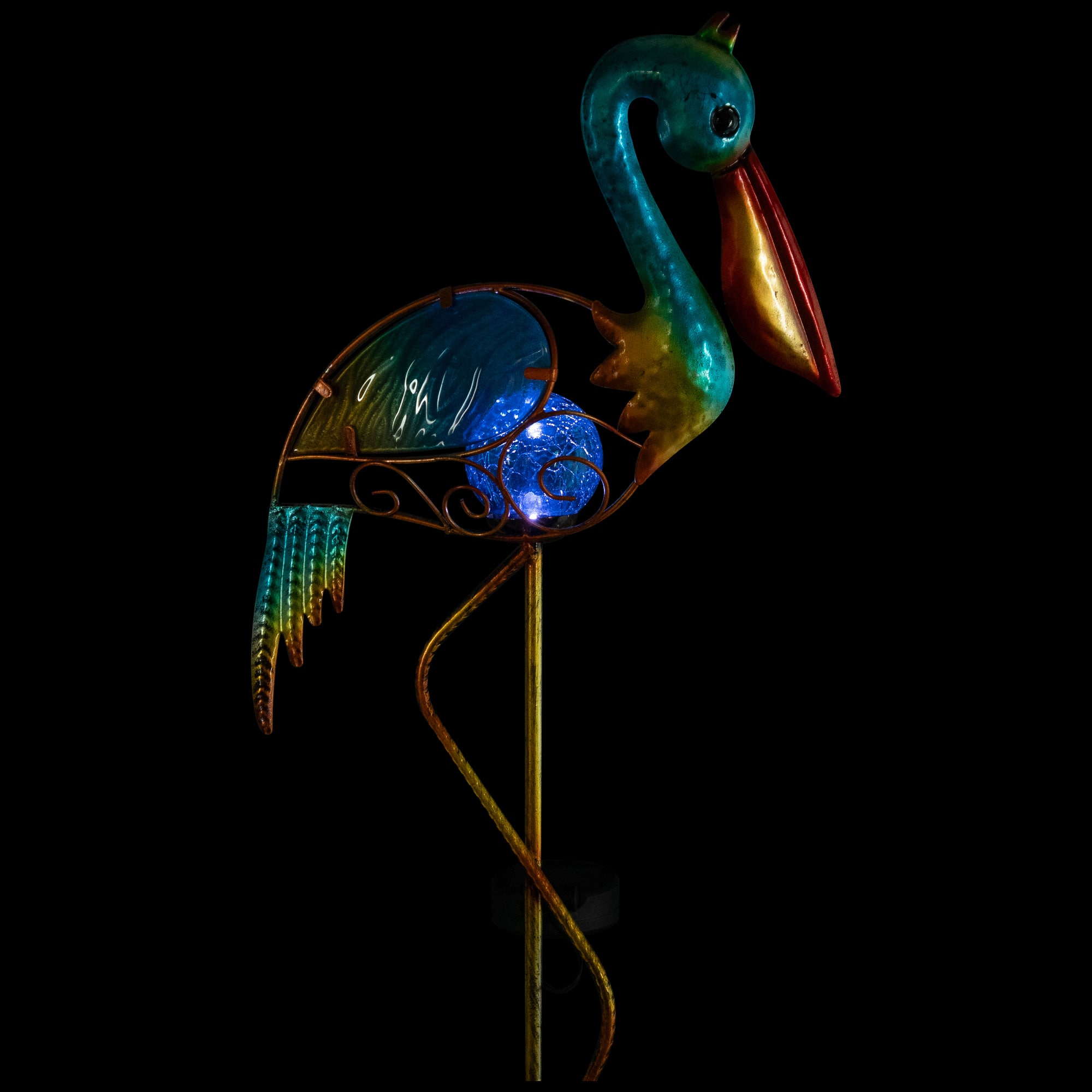 3ft. Solar Lighted Pelican Outdoor Garden Stake